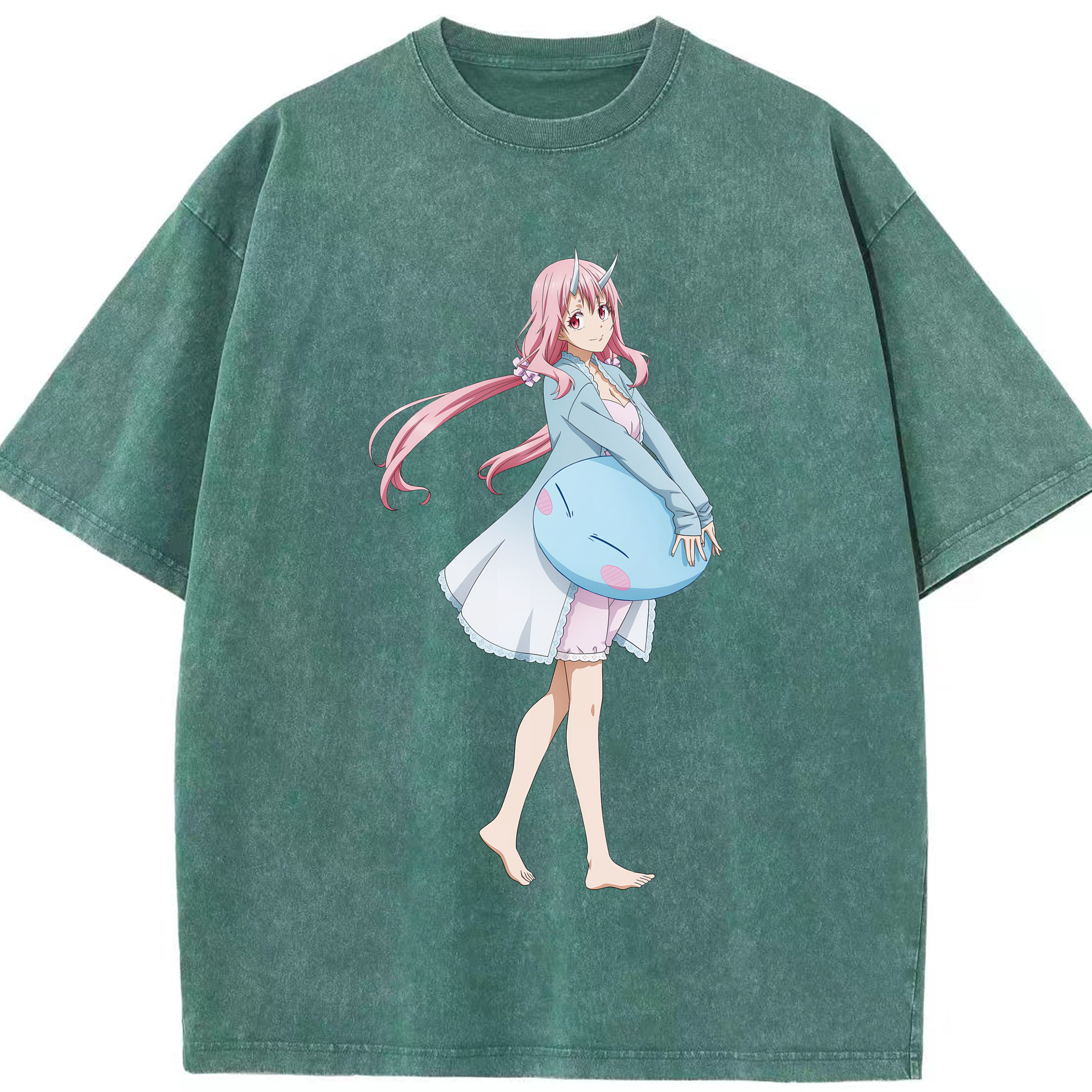 （画像用） 転スラ Regarding Reincarnated to Slime 綿100% ヴィンテージ風 半袖Tシャツ（フロントプリント）